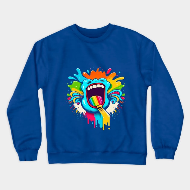 Taste The Rainbow Crewneck Sweatshirt by Depressed Bunny